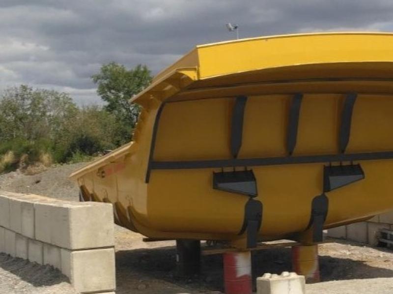 Benne de dumper après mise en peinture