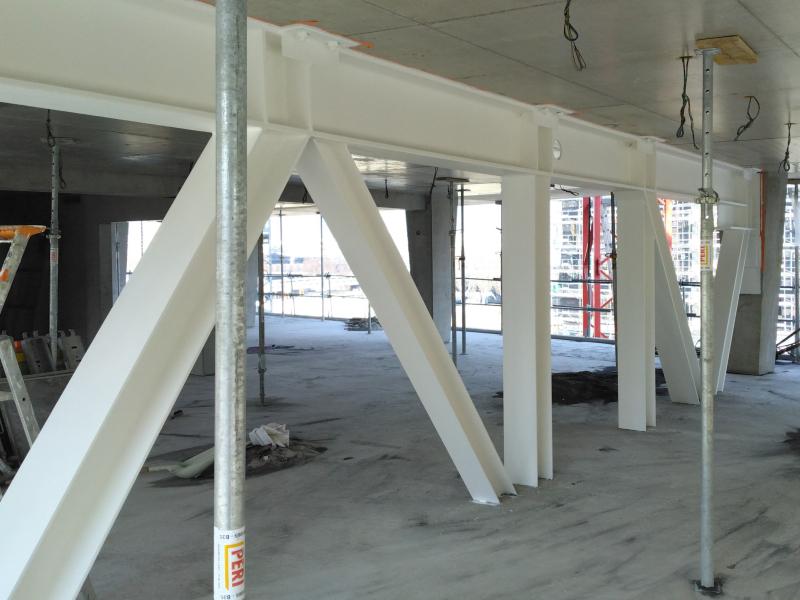 Charpente métallique APRES mise en peinture intumescente