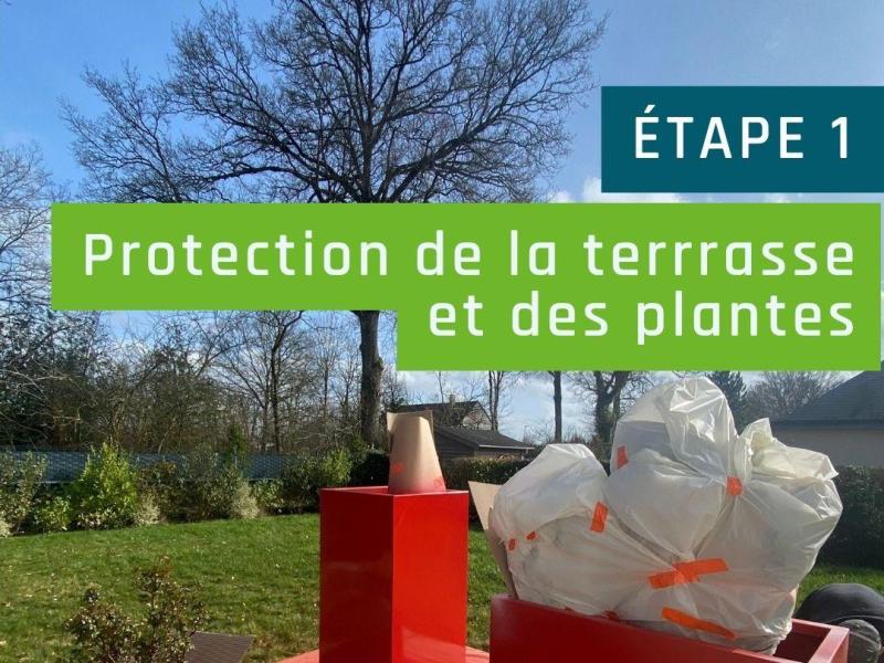 Protection de la terrasse et des plantes