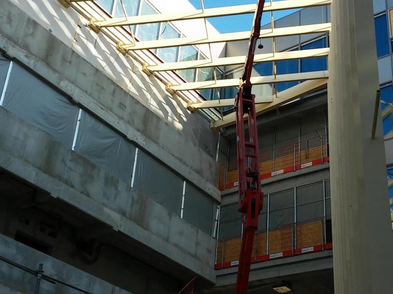 Réalisation peinture chantier hall - APPLICATION AU PISTOLET