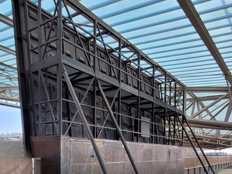 Structure métallique corrodée