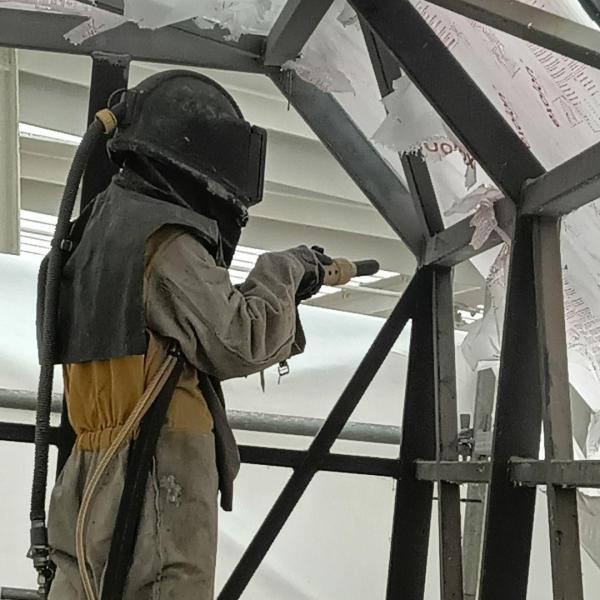 Sablage de la structure